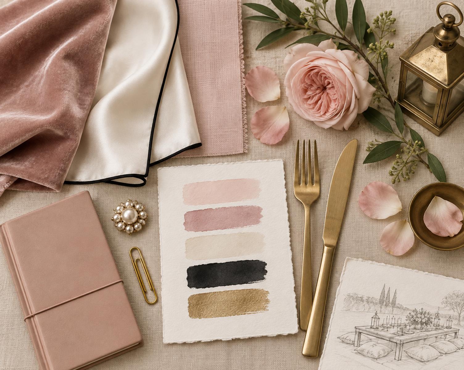 Camp Emma — materials and colour board